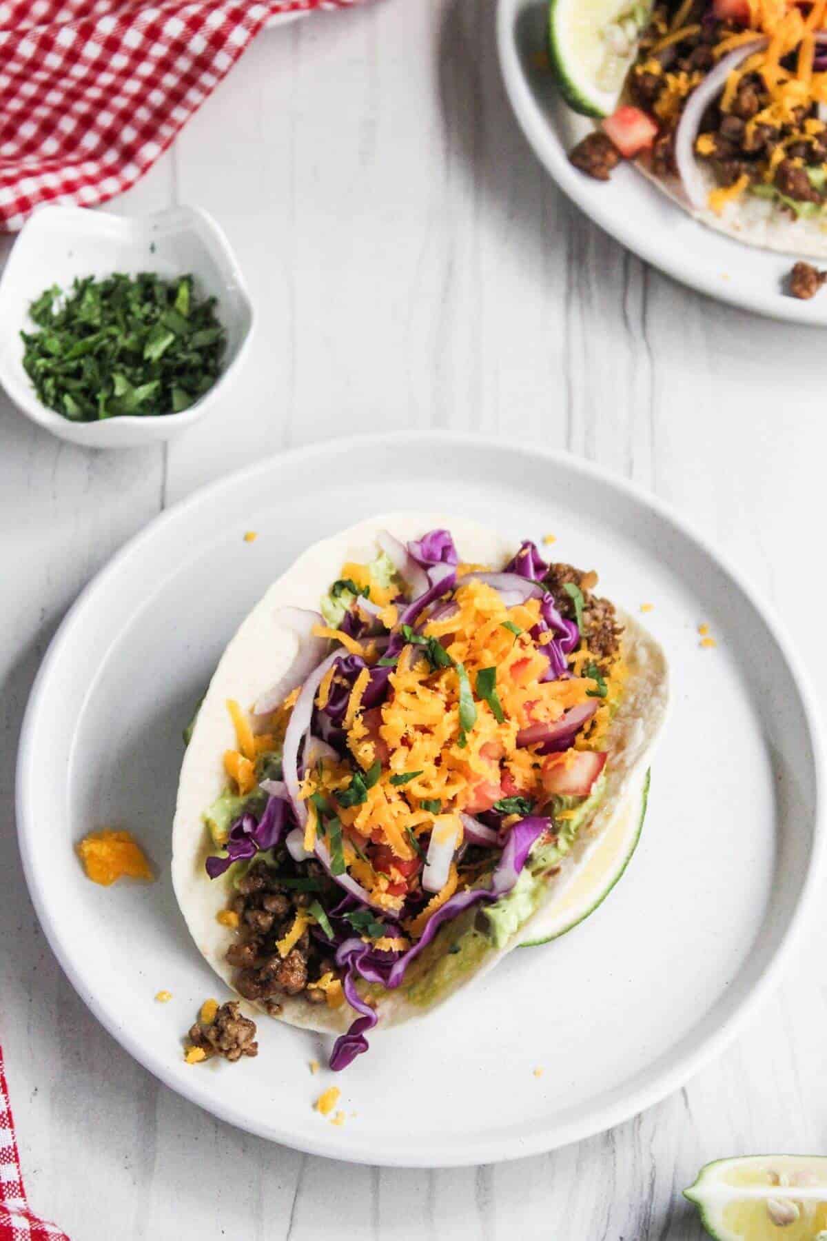 Ground Pork Tacos | Little Bit Recipes