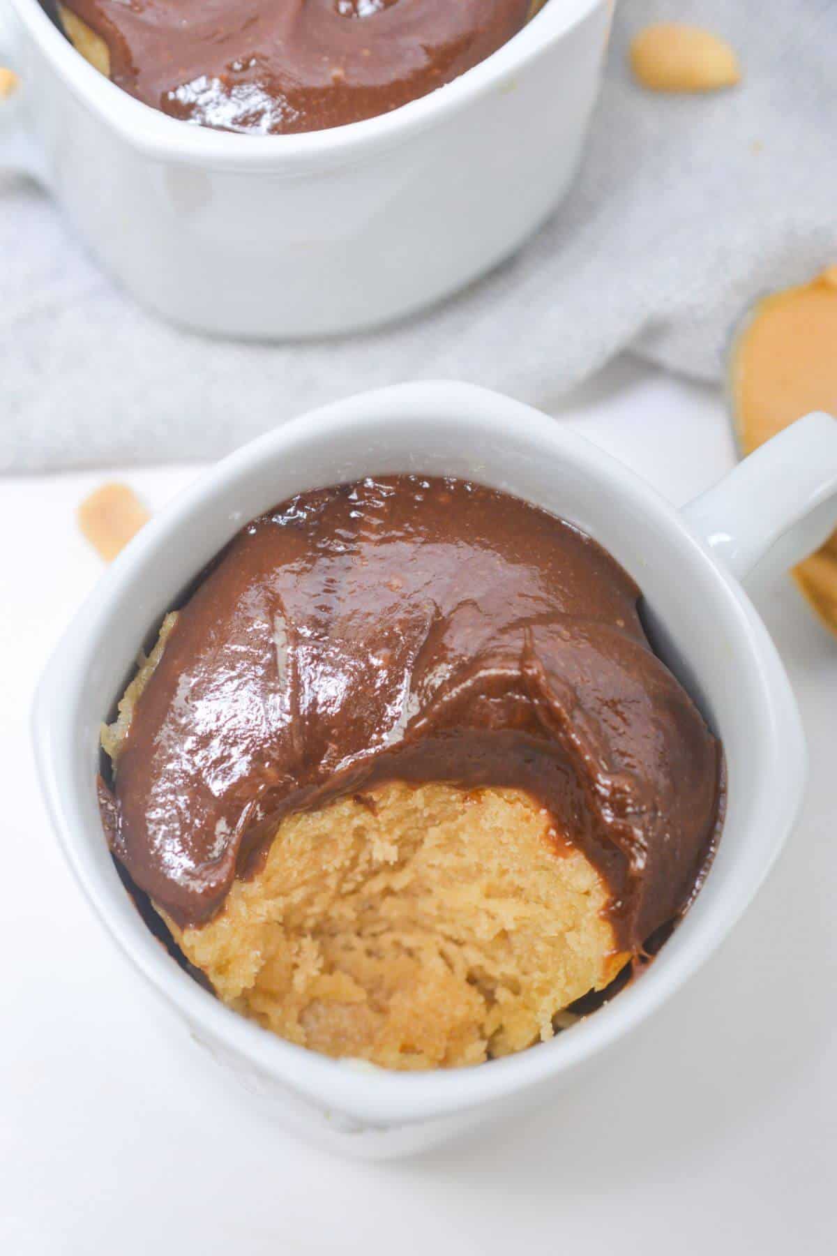 Peanut Butter Mug Cake | Little Bit Recipes